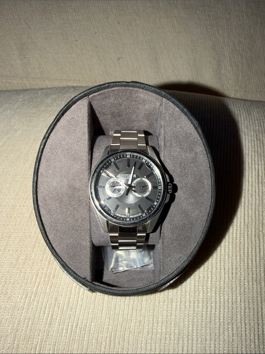 Citizen Mens Stainless Steel Watch  Black And Silver Dial